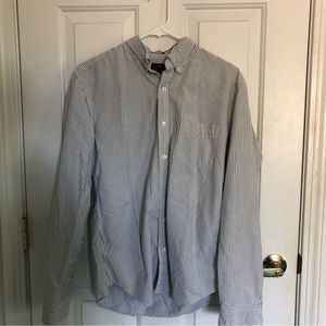pinstripe button down